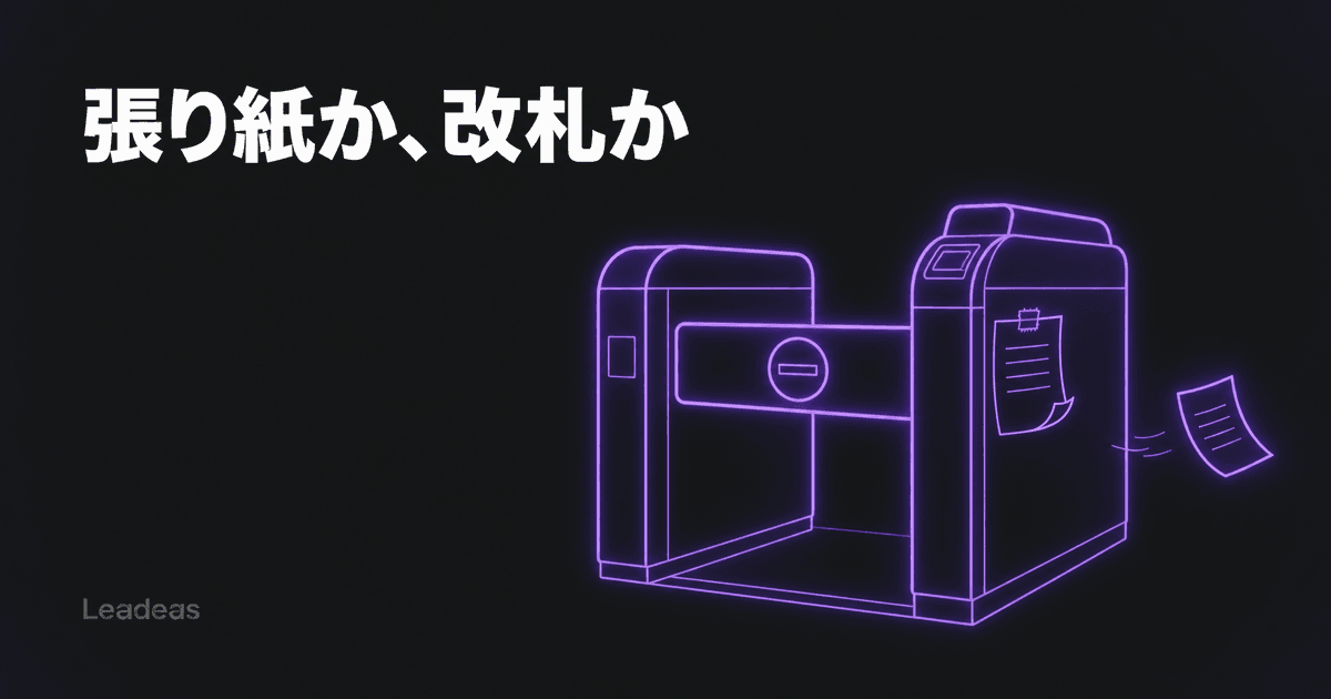 「張り紙」と「改札」―AIエージェントの実行権限をどちらで守るか
